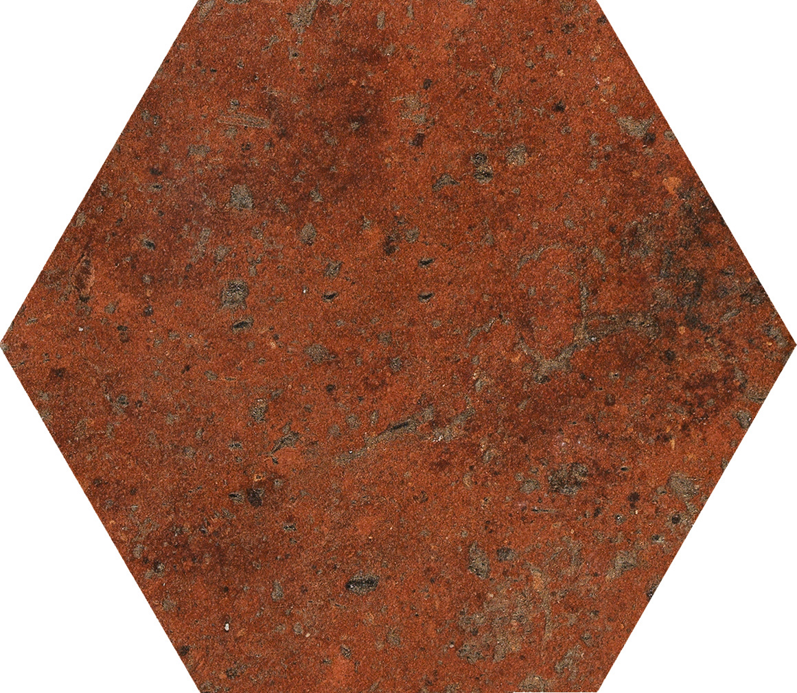 Hexagon Fliese Terracotta-Optik 15,8x18,3 cm "Cotto del Campiano Rosso Siena" CIR (Farbmischung nach Zufall)