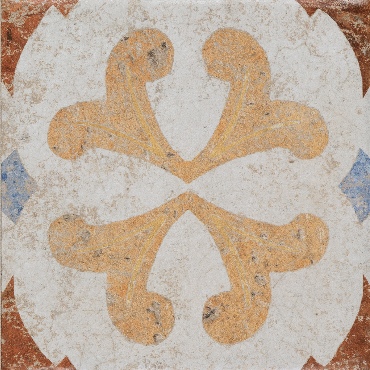 Fliese Dekor Retro "Cotto del Campiano Emiliane Mix" CIR 20x20 cm (Farbmischung nach Zufallsprinzip)