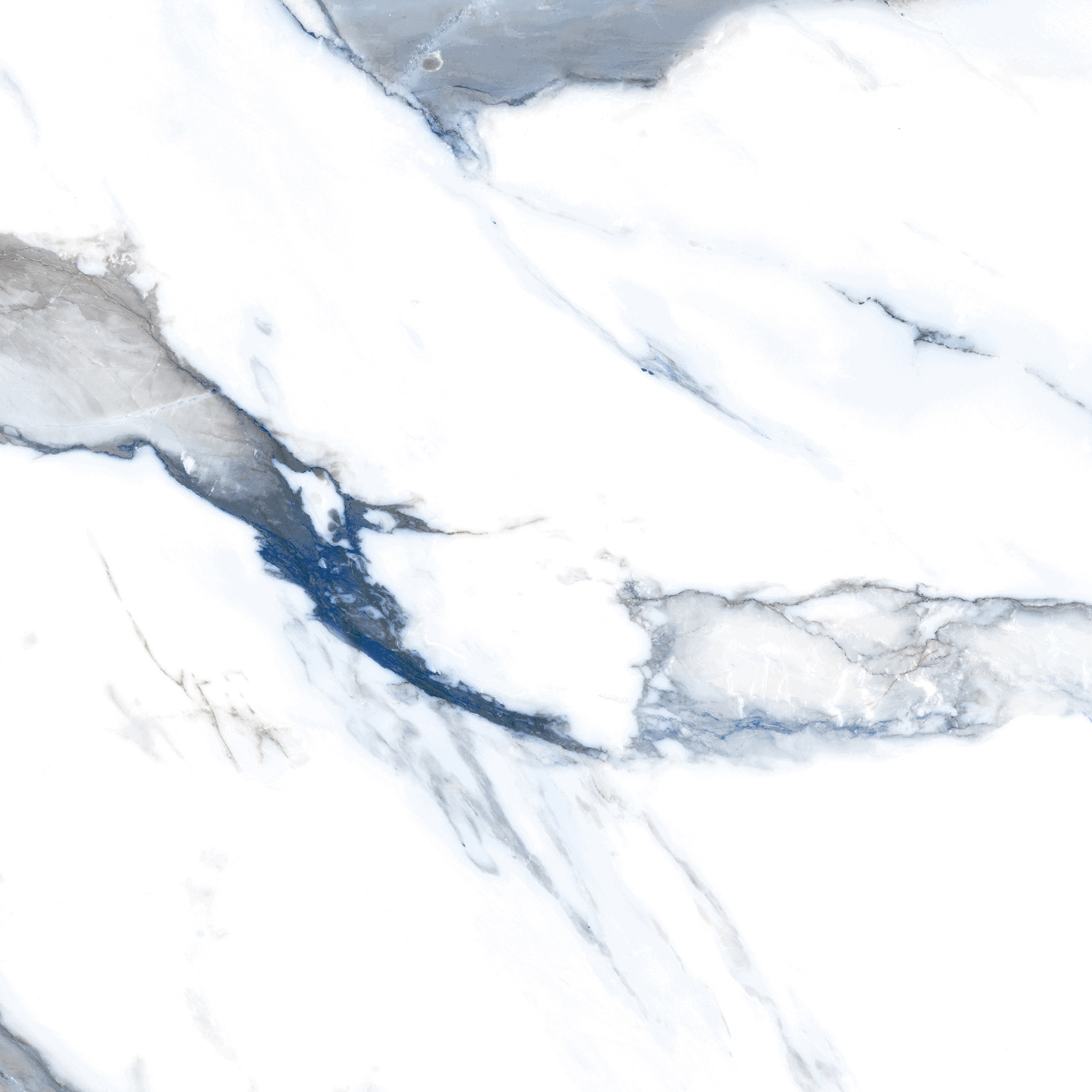 Fliese blau marmoriert Paonazzetto-Marmor-Optik poliert kalibriert Crash Blue