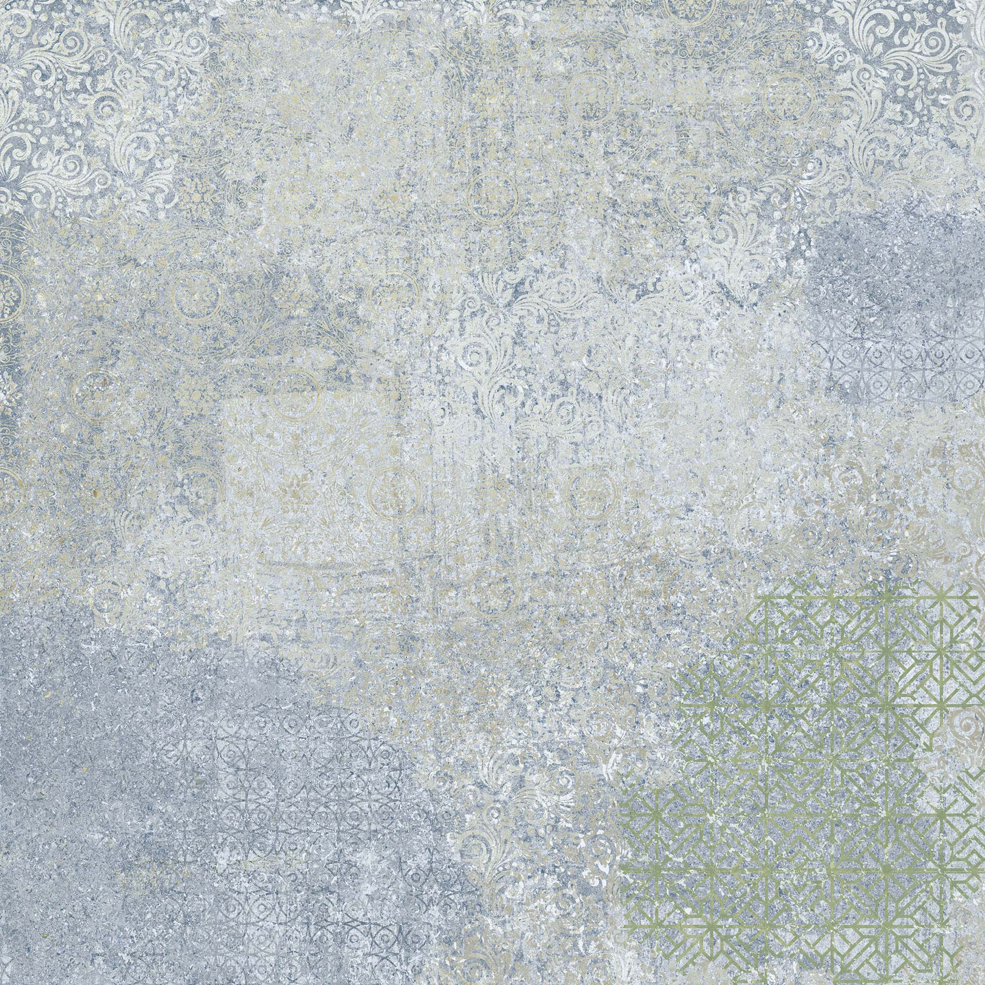 Aparici Fliese Teppichoptik Vintageoptik Bohemian Blue Bodenfliese Wandfliese blau 60x60 cm