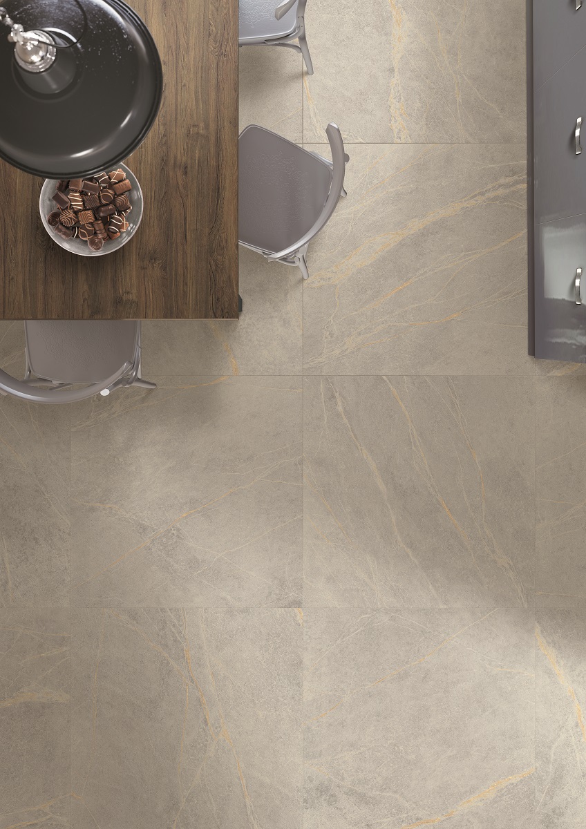 Fliese Speckstein-Optik weiß matt Soap Stone White Cercom