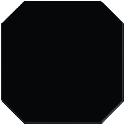 Fliese Achteck schwarz matt 20x20cm Oktagon Ottagono glasiertes Feinsteinzeug