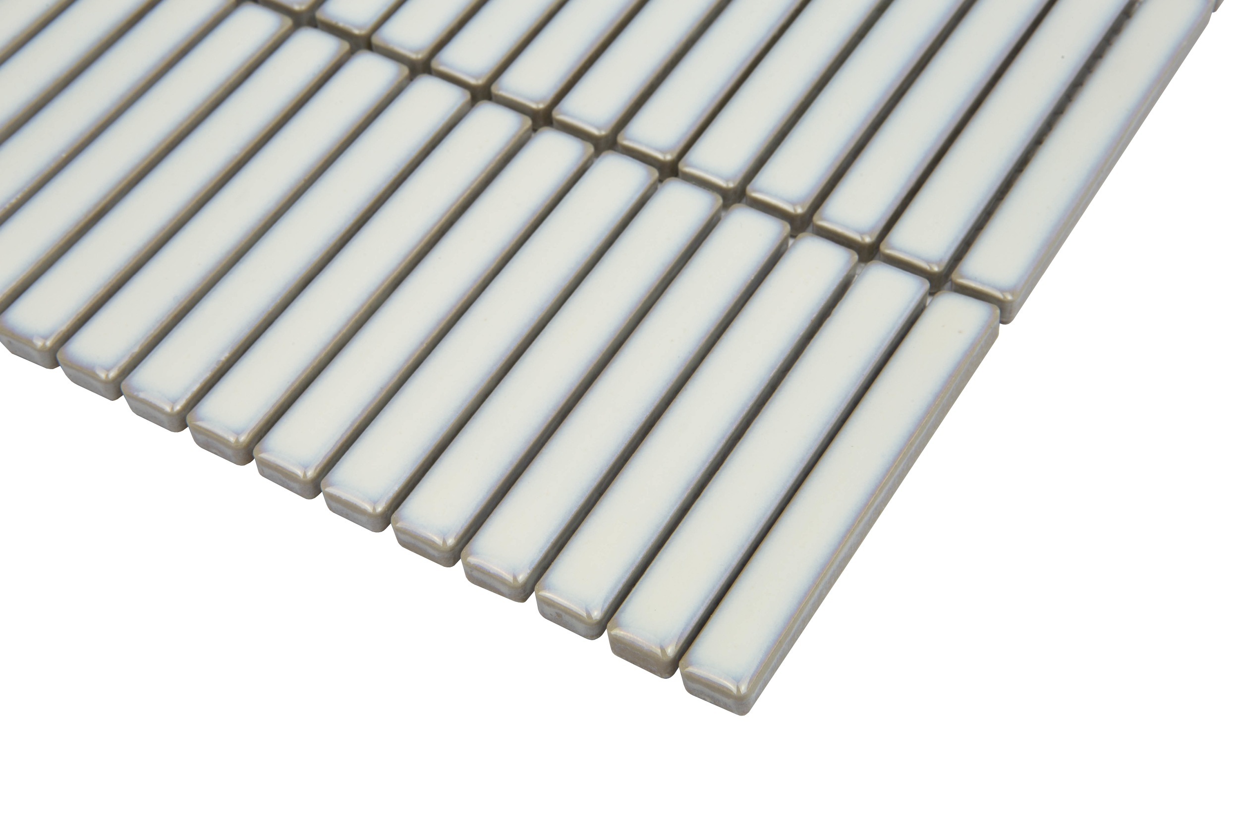 Stäbchen-Mosaik Mosaikfliesen Kitkat Kit-Kat weiß antik Vintage Retro