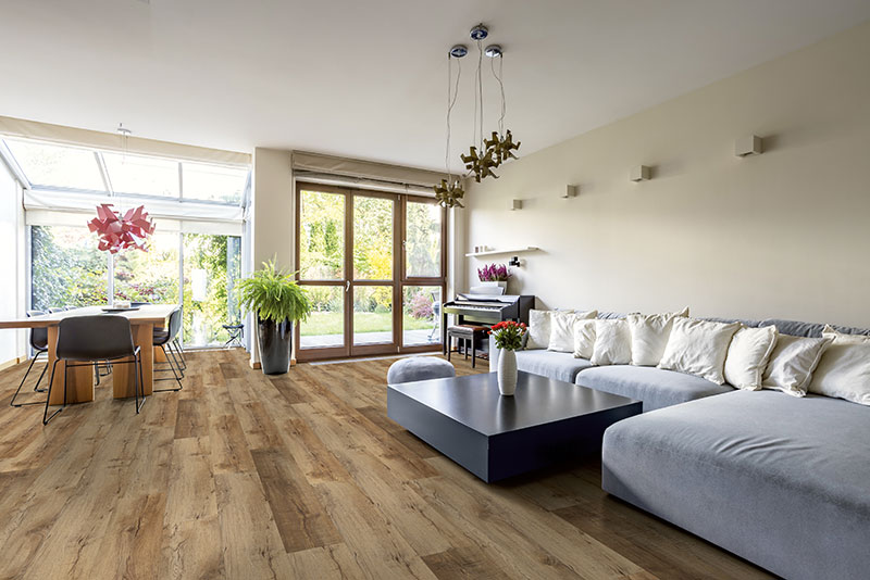 Klick-Vinyl Eiche Vinylboden Holzoptik 152x22.8 cm Rustic Heart Mix XL warme Eiche braun