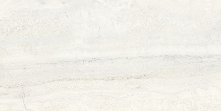 Fliese glamouröse Travertin-Steinoptik creme-weiß glänzend 30x60 cm "Invictus White Krystal" rektifiziert