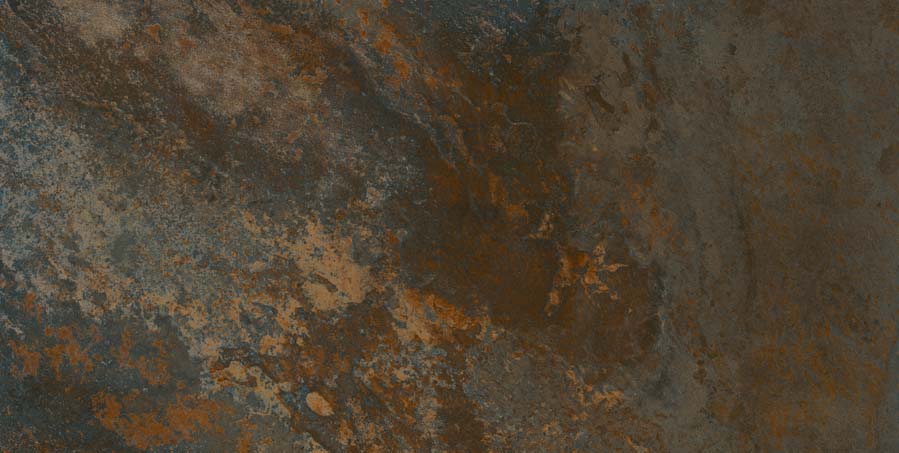 ABVERKAUF Fliese Steinoptik rustikal rot braun 60x120 cm "Bor Musgo" rektifiziert