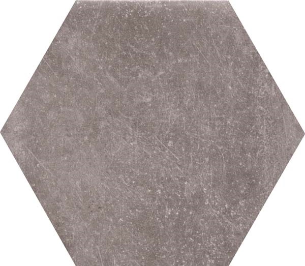 Fliese Sechseck Hexagon Vintage Rustikal grau 24x27,7cm "New Orleans Bourbon Street" CIR