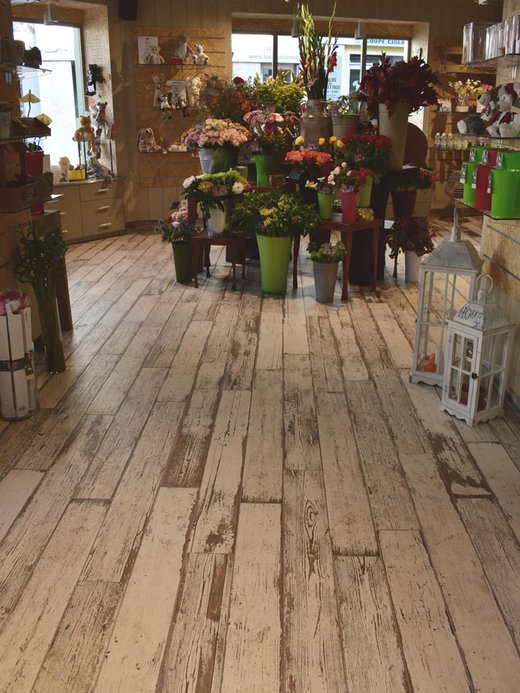 Fliese Holzoptik Vintage weiß-beige Blendart Natural Sant Agostino