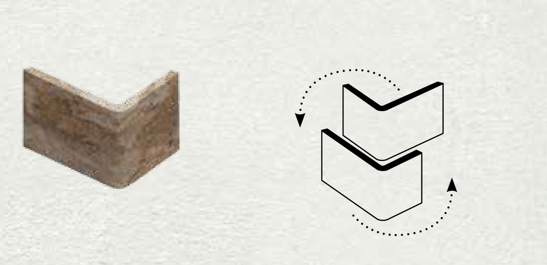 Außenecke Ecke Winkelplatte Wandecke Havana Elemento "L" CIR