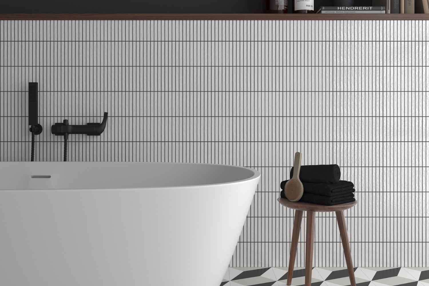 Stäbchenfliesen 11,5 x 23,1 cm "Kit-Kat Snow glossy" weiß glänzend Feinsteinzeug