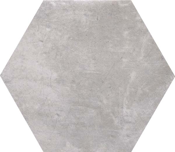 Fliese Sechseck Hexagon Vintage Rustikal grau 24x27,7cm "New Orleans Bourbon Street" CIR