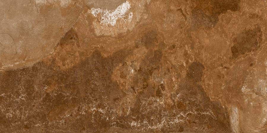 Fliese Steinoptik rustikal orange rot "Bor Oxido" rektifiziert