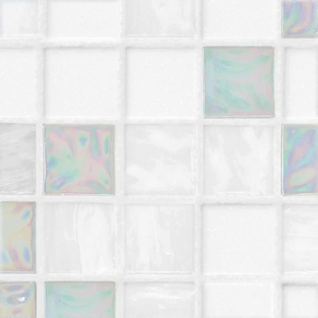 Mosaikfliesen New Giovanna Bisazza Mosaik Mosaikmatte Mosaiksteine weiß edel Schimmer-Look für Bad Dusche