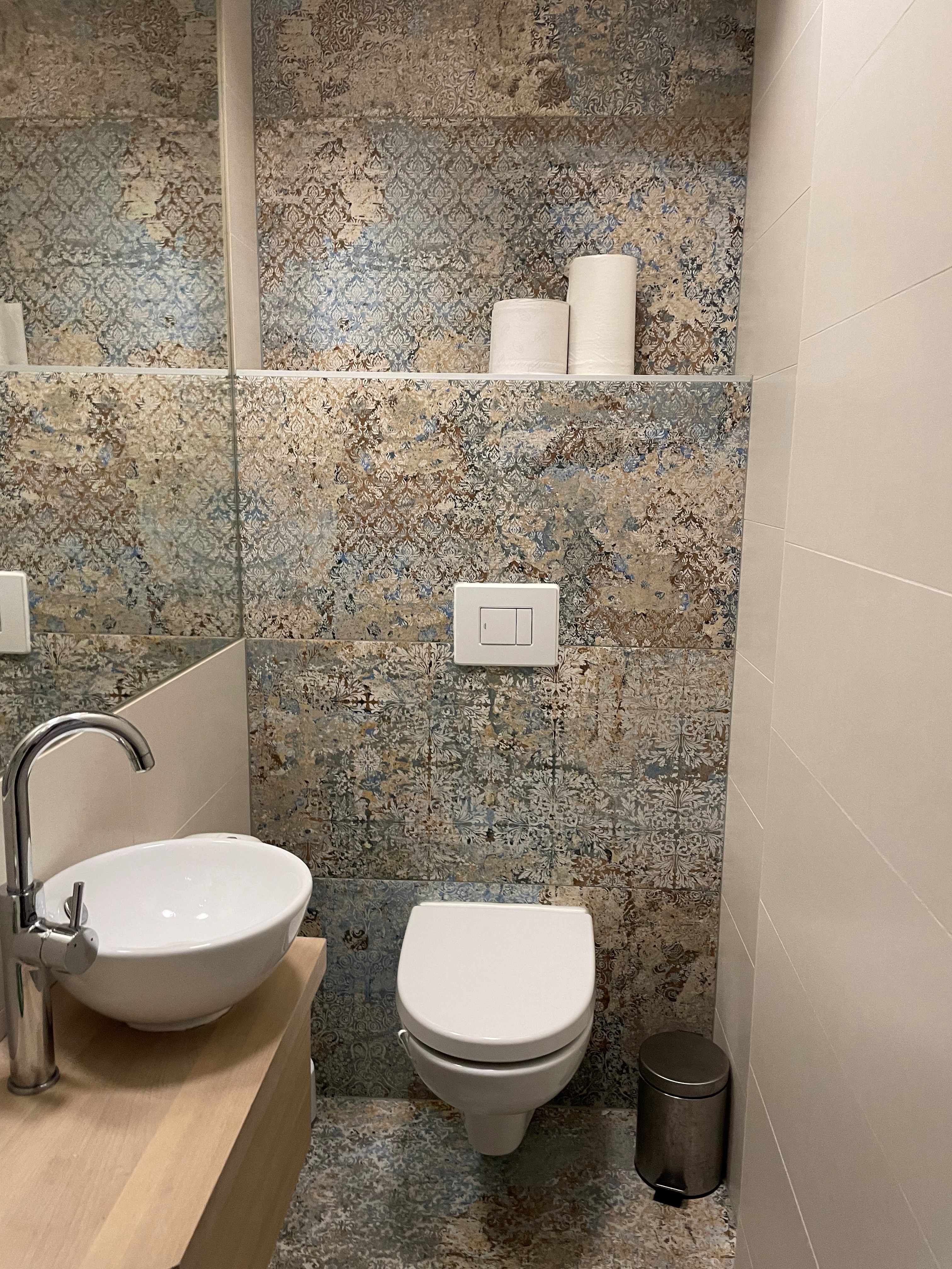 Fliese Ornamente Vintage Teppichoptik "Carpet Vestige natural" Gäste WC Bad