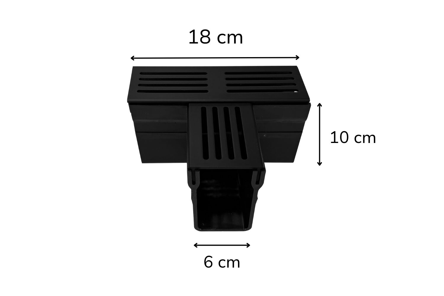T-Stück für Entwässerungssystem U-Drain Pro schwarz eloxiert