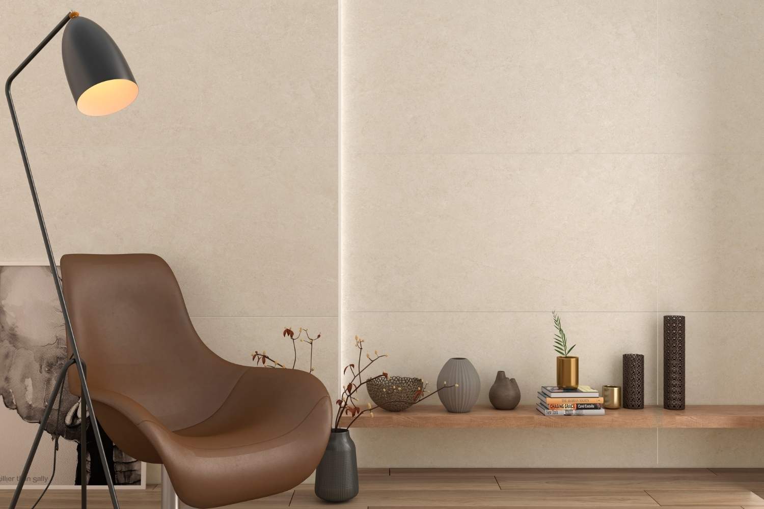 Fliese Steinoptik beige matt "Babilon Beige" Feinsteinzeug rektifiziert