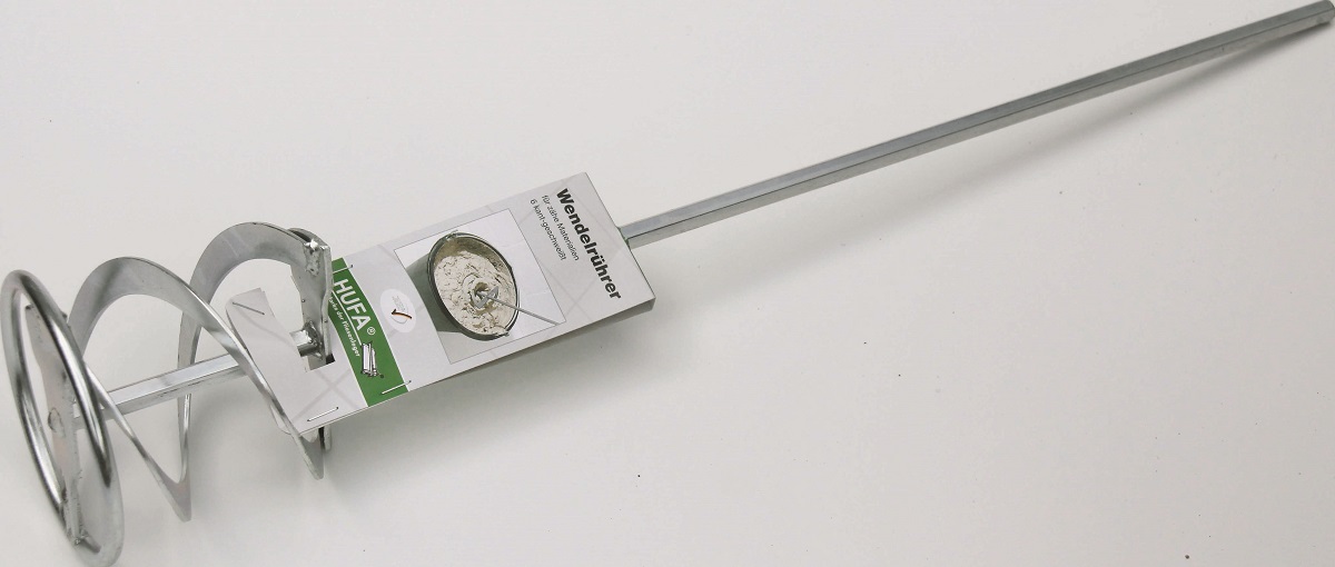 Wendelrührer für zähe Materialien 100x400mm 6-Kant-Schaft verzinkt Hufa