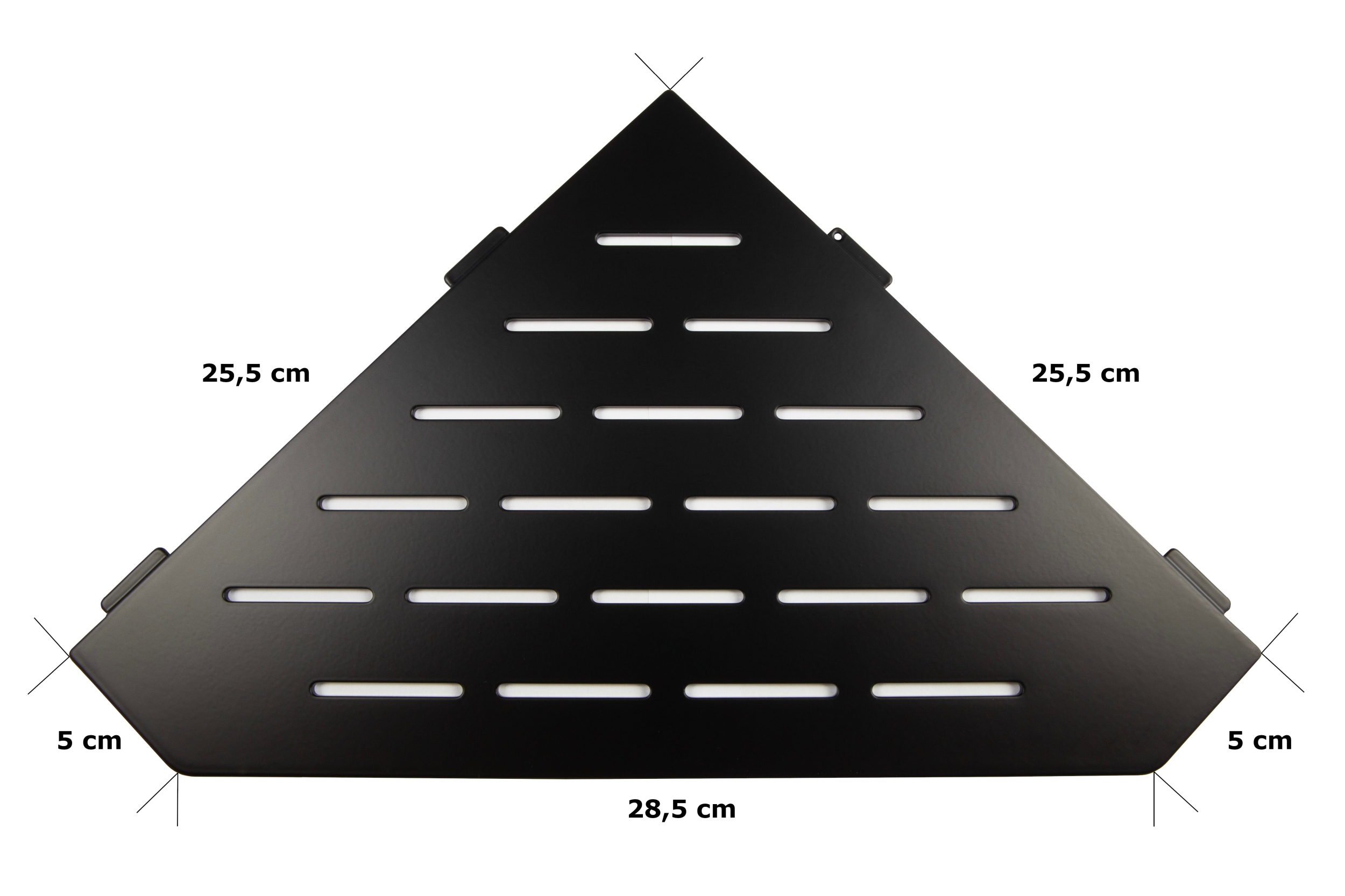 Maße FliesenProfi Duschablage Edelstahl Diamant schwarz Eckregal für Dusche & Bad