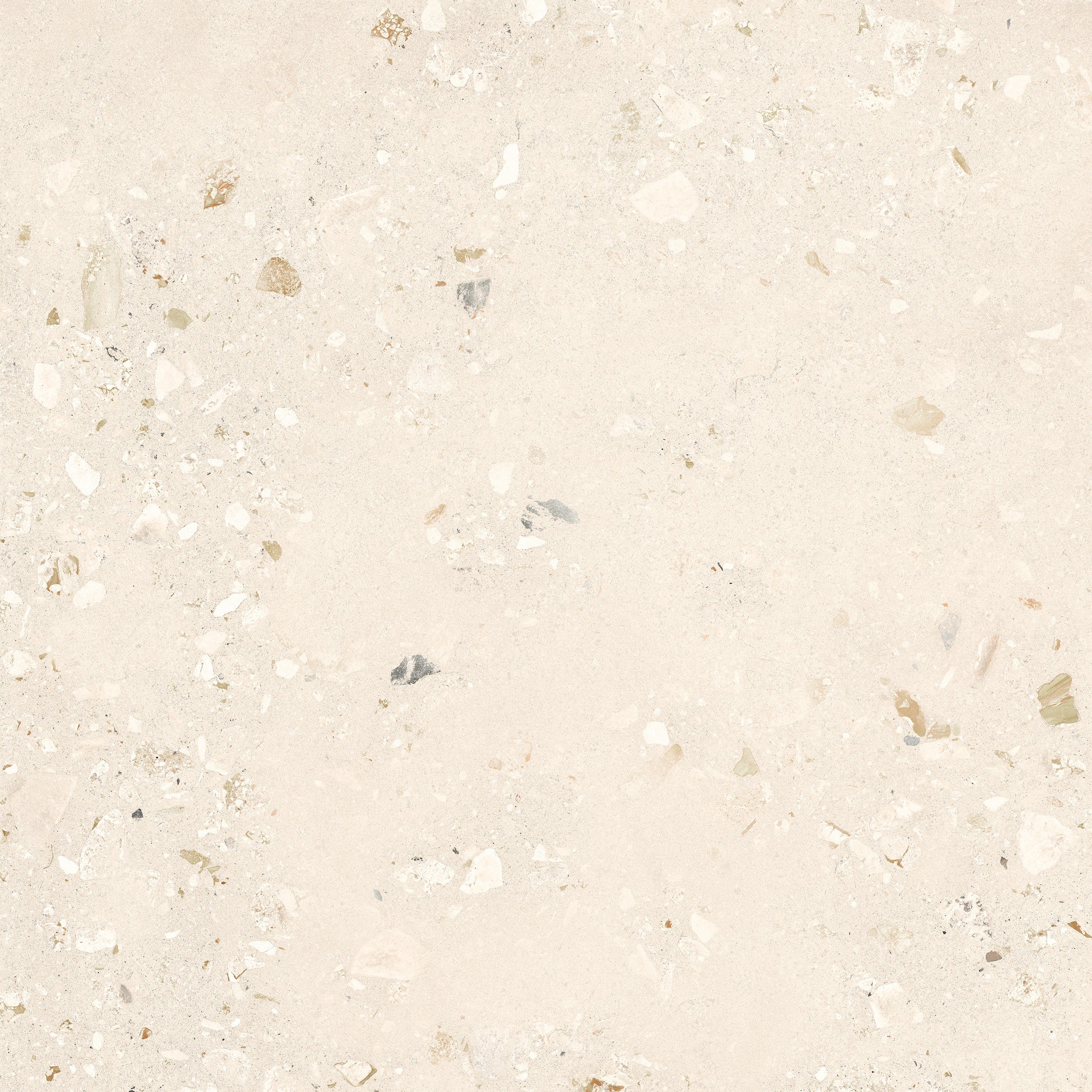 90x90 cm Fliese Terrazzo-Optik Logico Cosmo Light Sant Agostino creme elfenbein