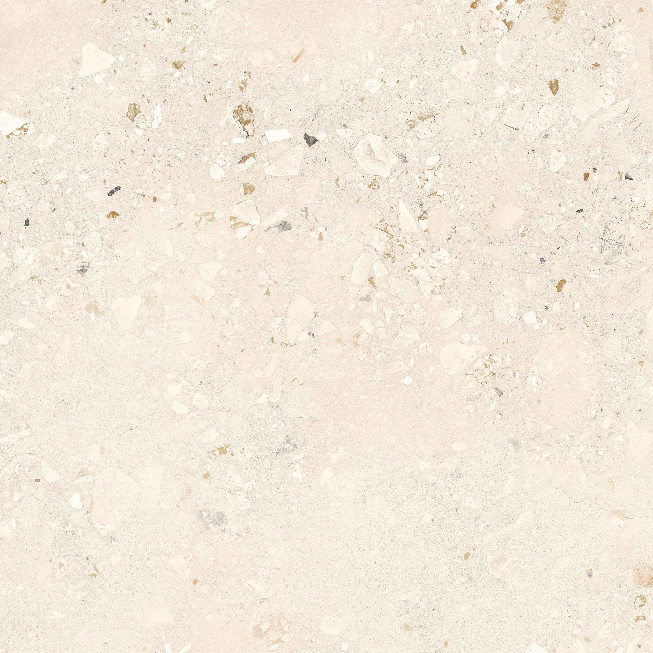 90x90 cm Fliese Terrazzo-Optik Logico Cosmo Light Sant Agostino creme elfenbein