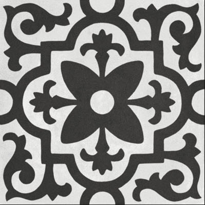 Fliese Patchwork Dekor Zementoptik schwarz Contrasti Antracite Decoro Mix Ragno by Marazzi