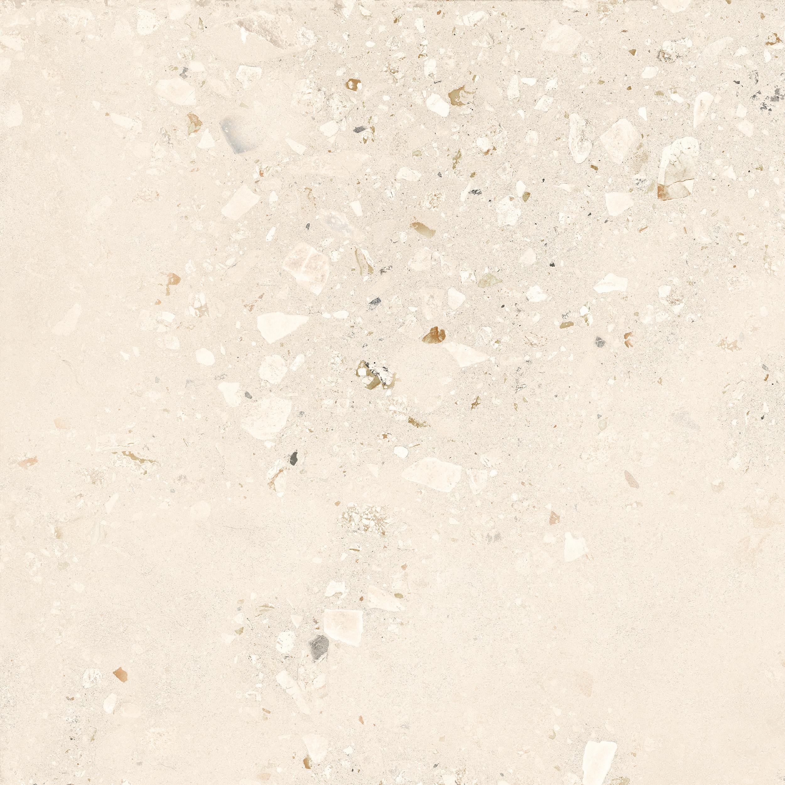 90x90 cm Fliese Terrazzo-Optik Logico Cosmo Light Sant Agostino creme elfenbein