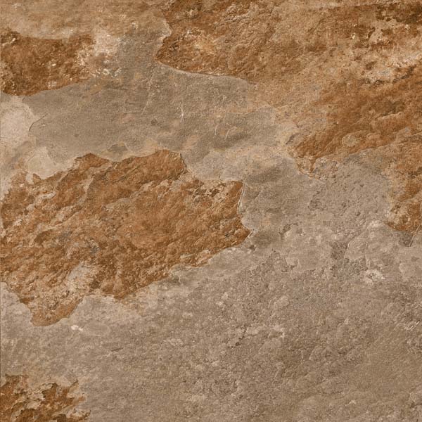 Fliese Steinoptik rustikal orange rot "Bor Oxido" rektifiziert