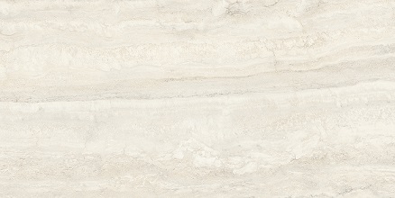 Fliese glamouröse Travertin-Steinoptik creme glänzend 60x120 cm "Invictus Ivory Krystal" rektifiziert
