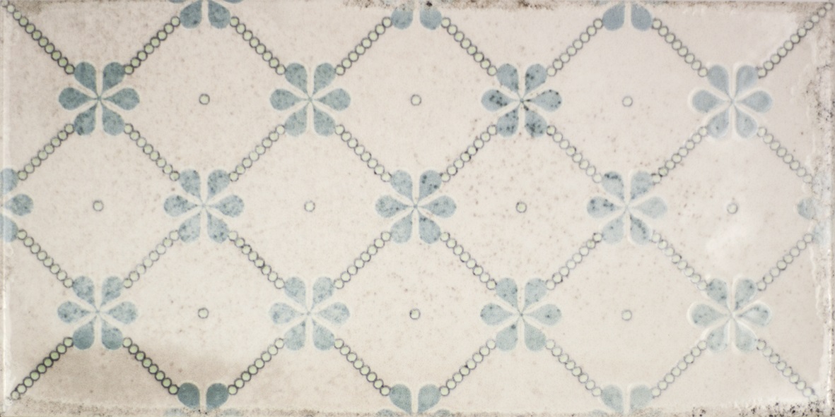 Dekorfliese Mix mediterran Retro Vintage beige glänzend Vita Natura Decor Mix Fabresa