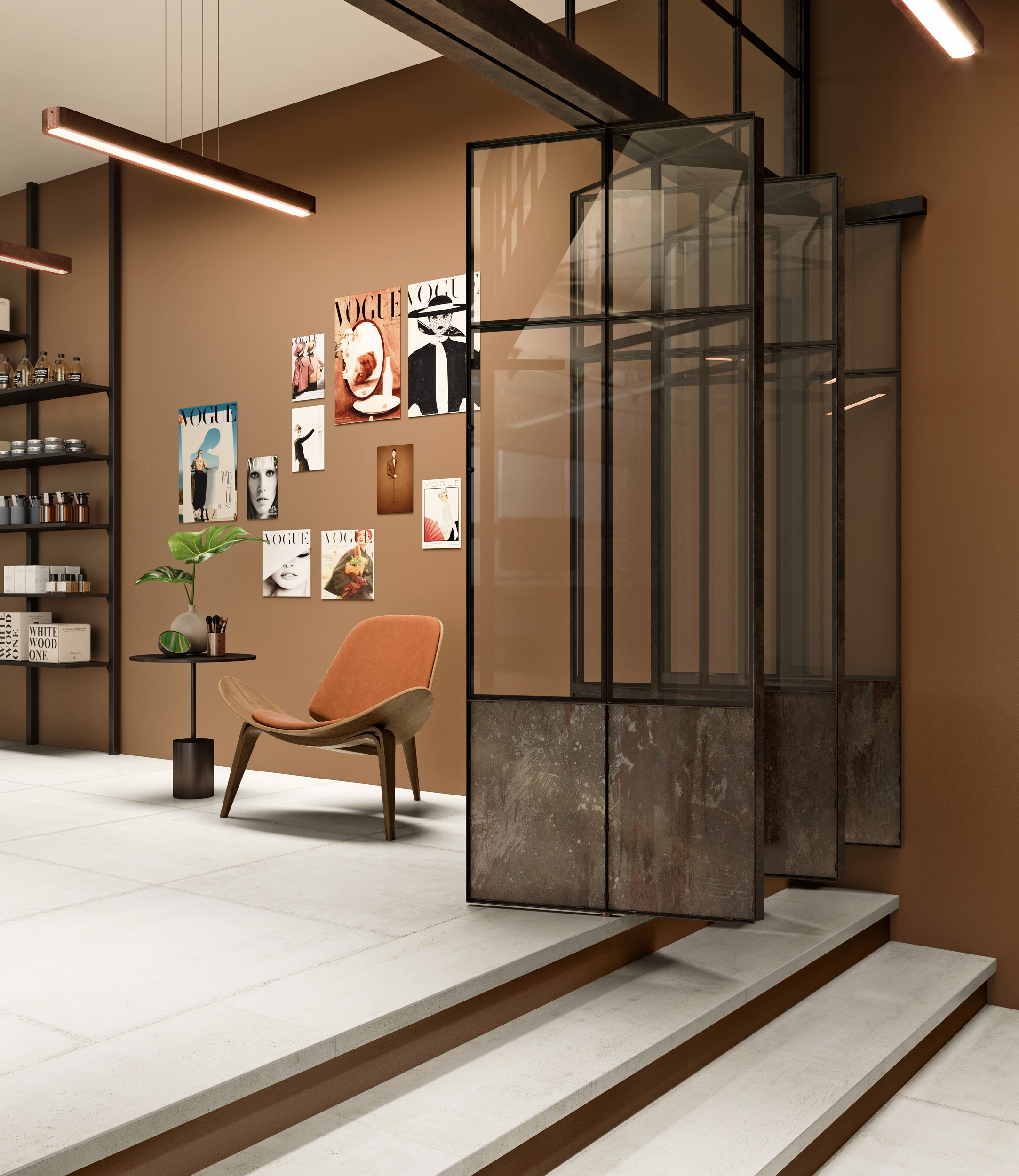 Fliese Sichtbeton Betonoptik Großformat weiß hell Form Light Sant Agostino