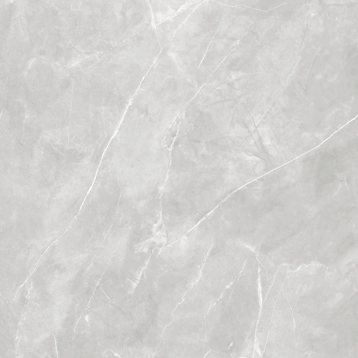 Fliese Steinoptik hellgrau poliert "Magda Perla" Feinsteinzeug rektifiziert