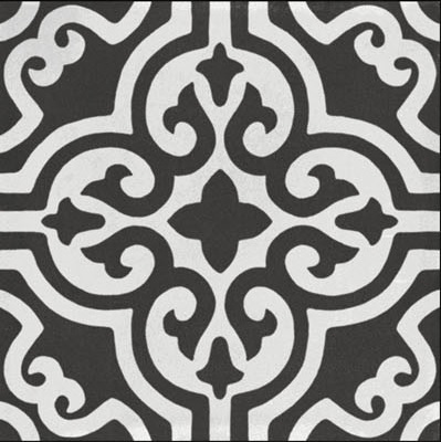 Fliese Patchwork Dekor Zementoptik schwarz Contrasti Antracite Decoro Mix Ragno by Marazzi