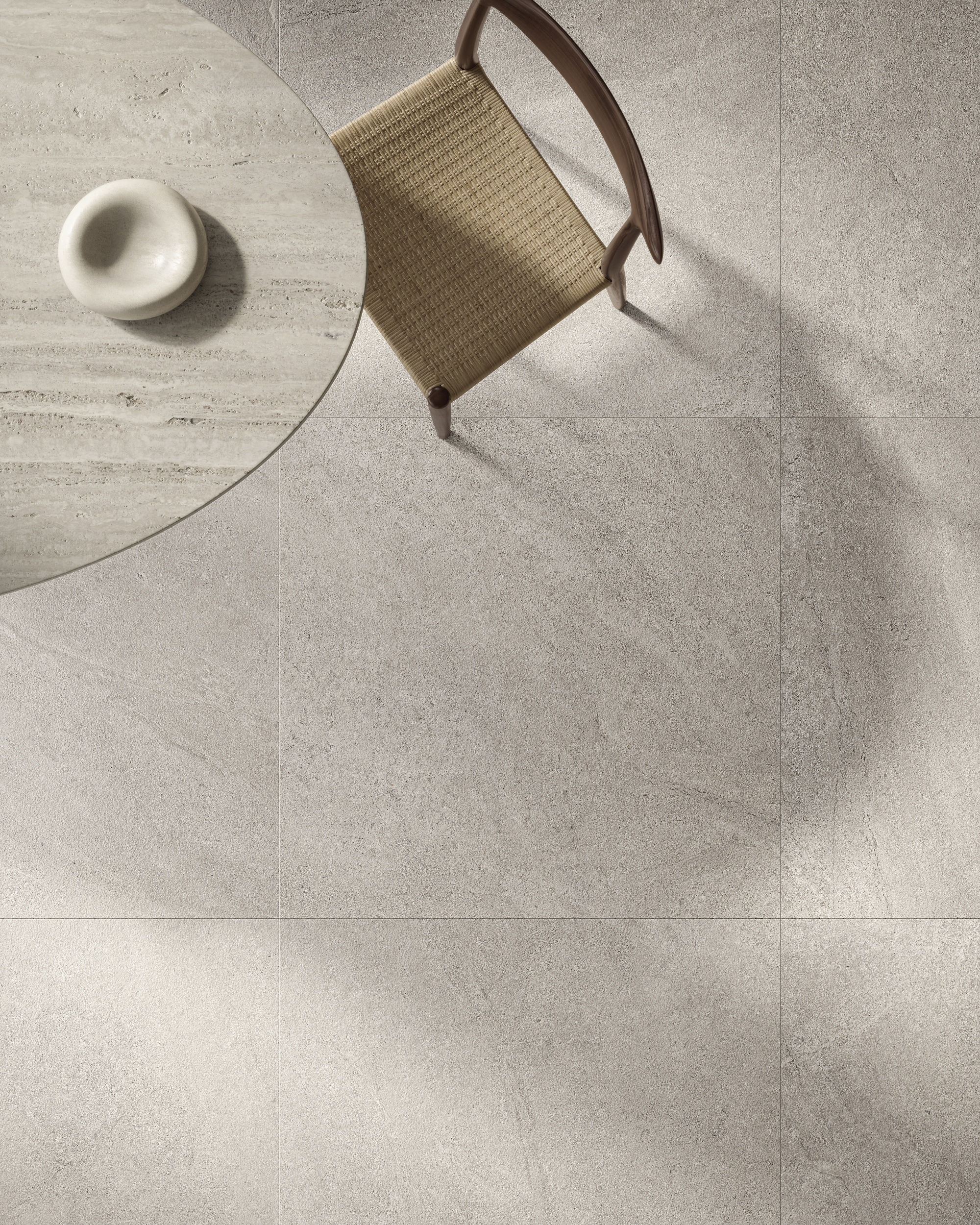 Bodenfliese Natursteinoptik Sant Agostino Bergstone Pearl greige grau-beige