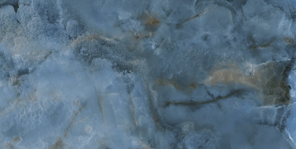 Fliese Achat-Optik blau marmoriert glänzend poliert kalibriert Onix Blue