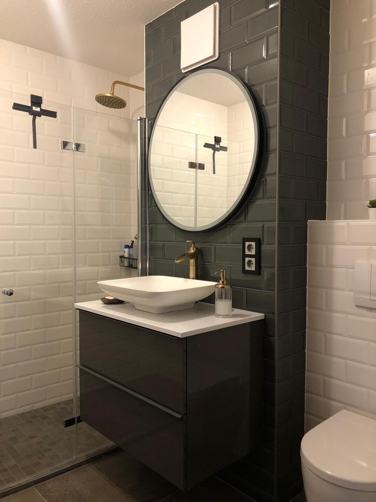 Kundenfoto Metrofliese Craquele Snow 82918 + Fog 82917 + Oxidart Iron 83640 8