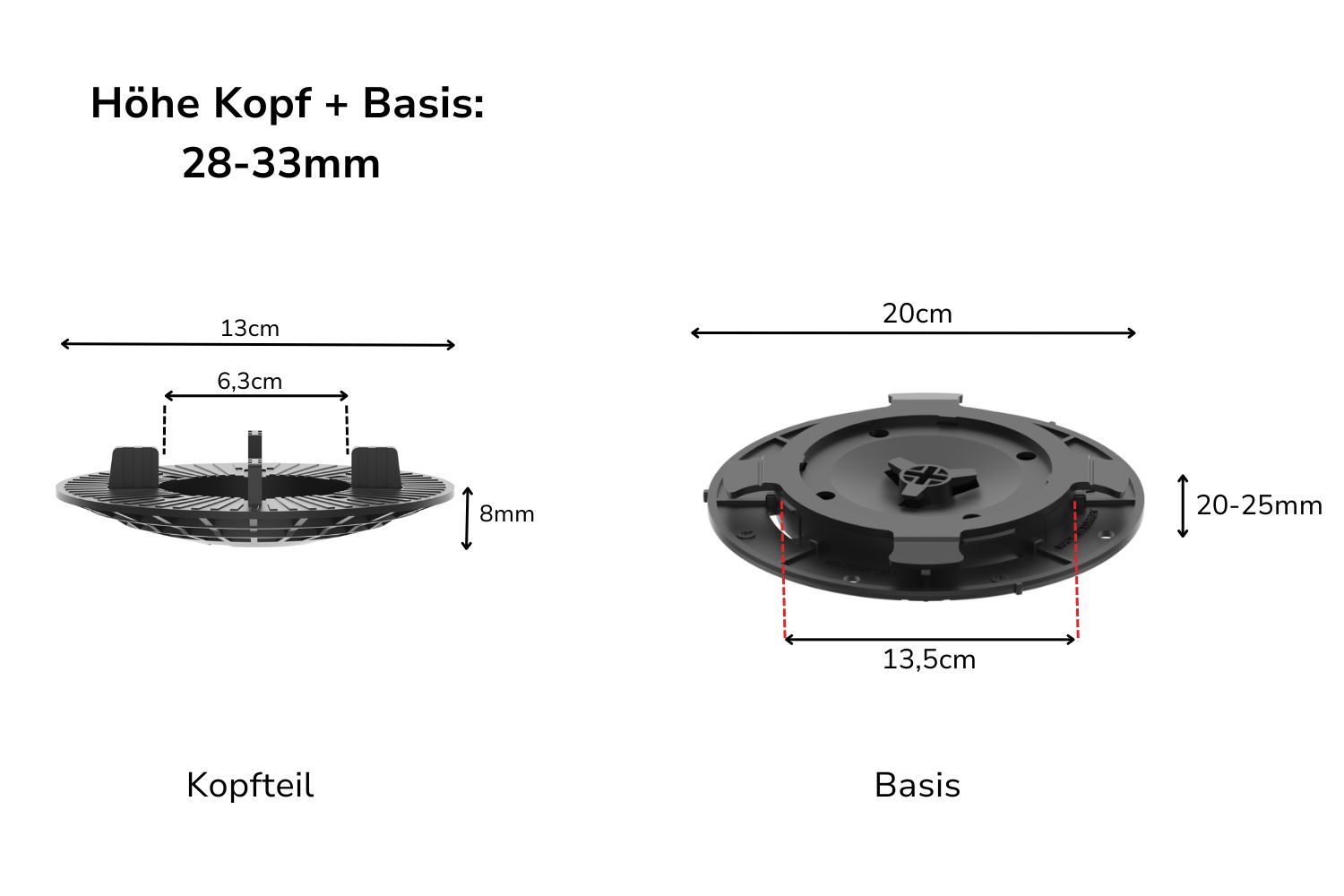 Stelzlager für Terrassenplatten höhenverstellbar & selbstnivellierend mit 4 mm Fuge "Easy"
