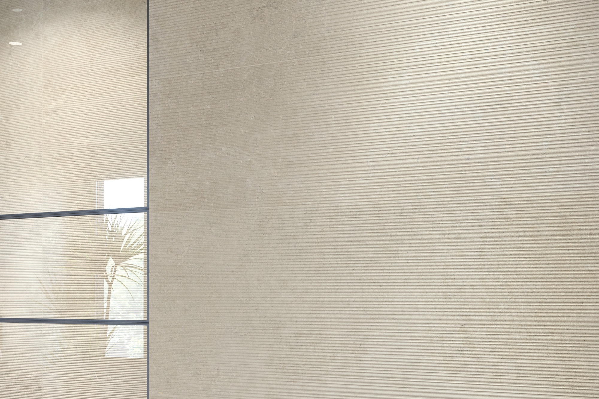 Wandfliese Steinoptik Liniendekor Canna Zermatt Beige 30x90 cm Fliese für Wand Dekorfliese