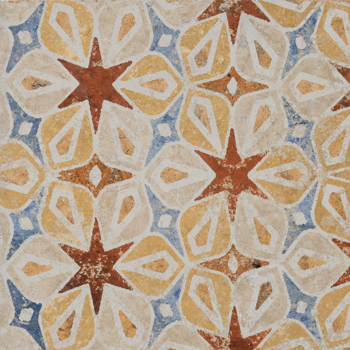 Fliese Dekor Retro "Cotto del Campiano Emiliane Mix" CIR 20x20 cm (Farbmischung nach Zufallsprinzip)