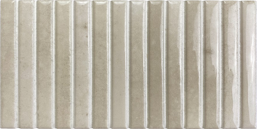 Stäbchenfliesen 11,5 x 23,1 cm "Kit-Kat Ivory glossy" beige glänzend Feinsteinzeug