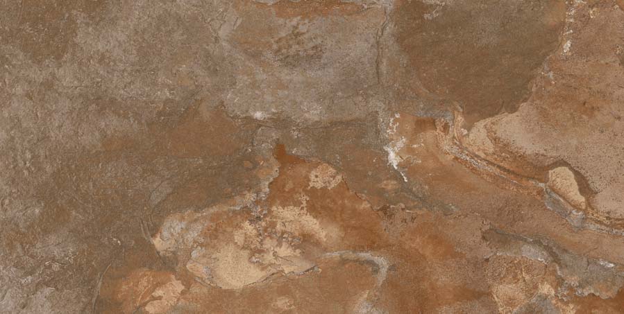 Fliese Steinoptik rustikal orange rot "Bor Oxido" rektifiziert