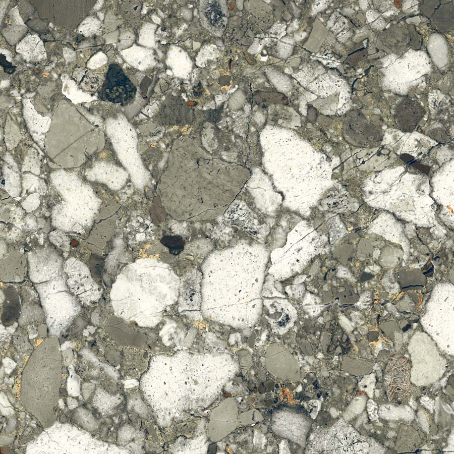 Fliese Terrazzo-Steinoptik grün matt 60x60 cm "Veni Emerald" rektifiziert