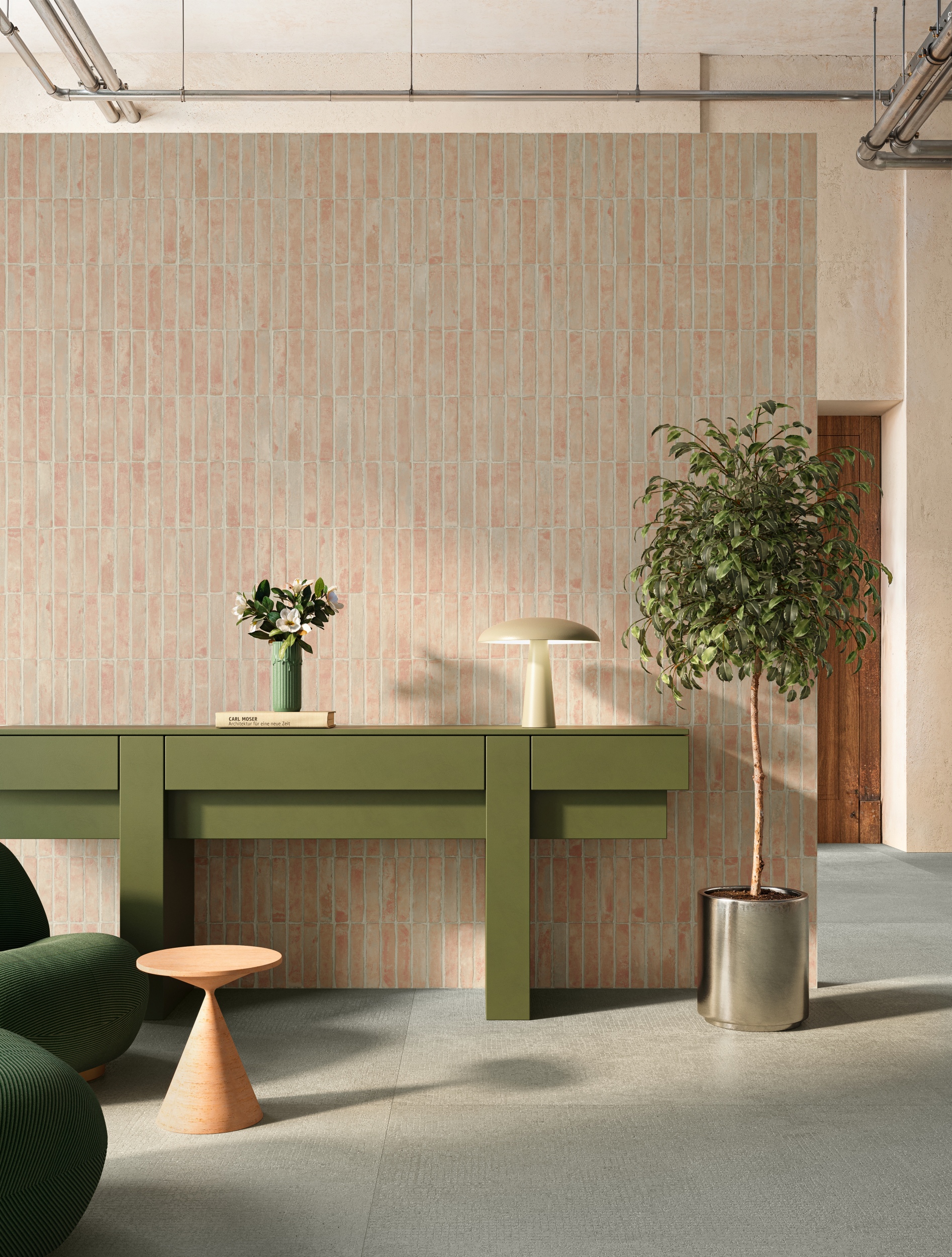 Wandfliesen Klinker Riemchen Ziegel Bit Sand Sant Agostino helles beige Verblender in Küche