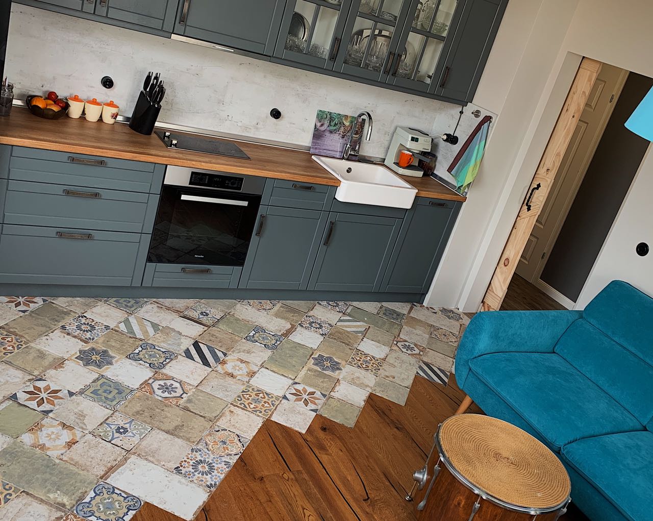 Fliese Vintage Retro weiß-grau "Havana Sugar Cane (Bianco)" CIR (Farbmischung nach Zufall)