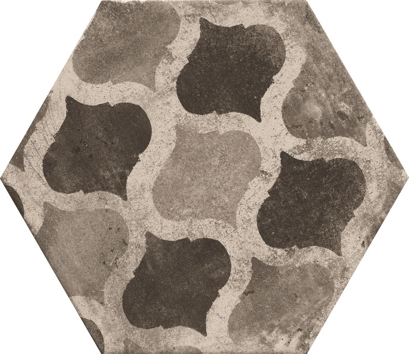 Hexagon Fliese Retro-Dekor Vintage 24x27,7 cm "Miami Mix" Sechseck rustikal CIR | 27 zufällige Dekore