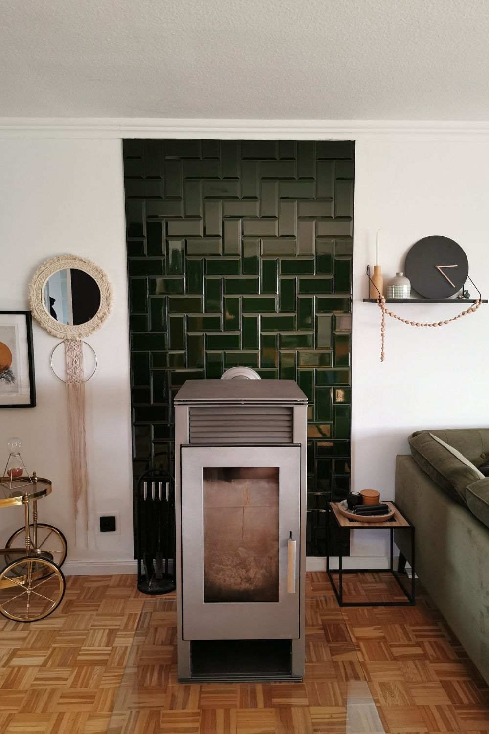 Metro Fliese dunkelgrün victorian green glänzend Wandfliese Bad, Küche Facettenfliese Fabresa