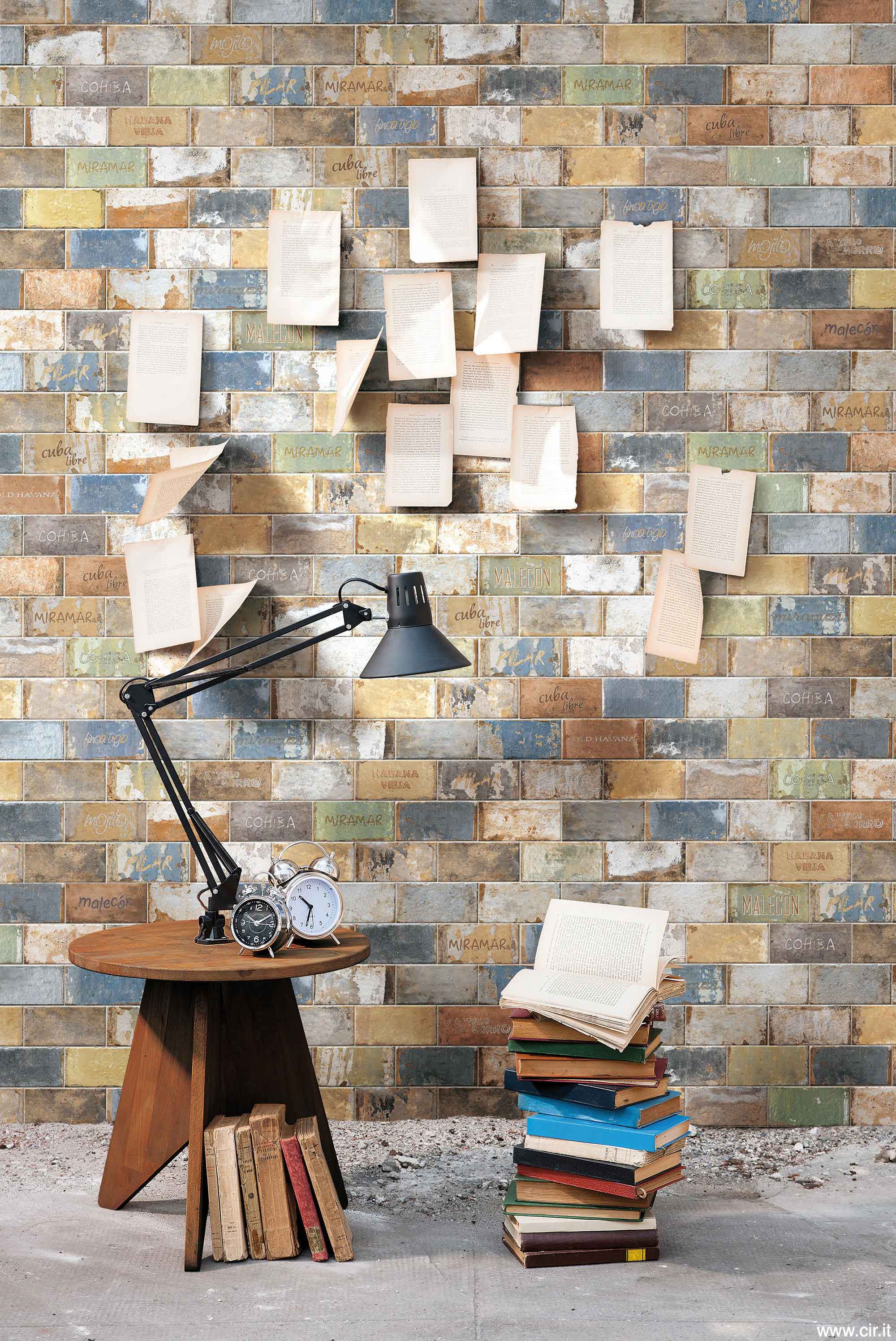 Fliese Vintage Dekor Retro bunt "CIR Havana Cuba libre Mix 10x20" 12 Muster nach Zufallsprinzip