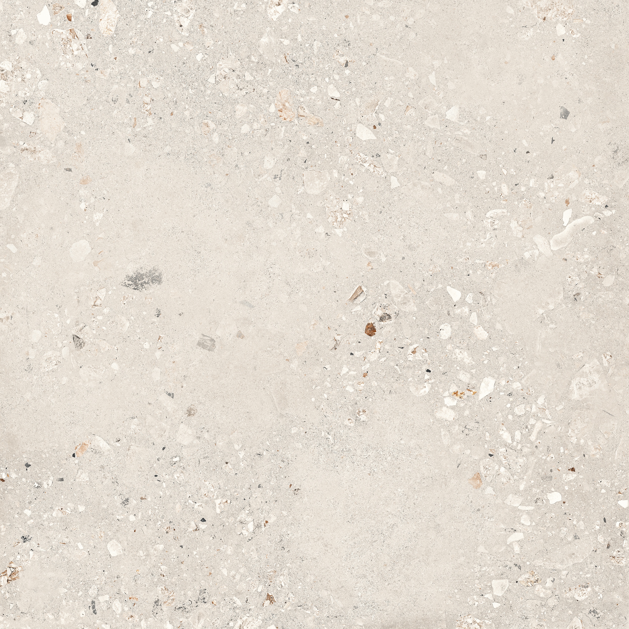 120x120 cm Fliese Terrazzo-Optik Logico Cosmo Pearl Sant Agostino hellgrau