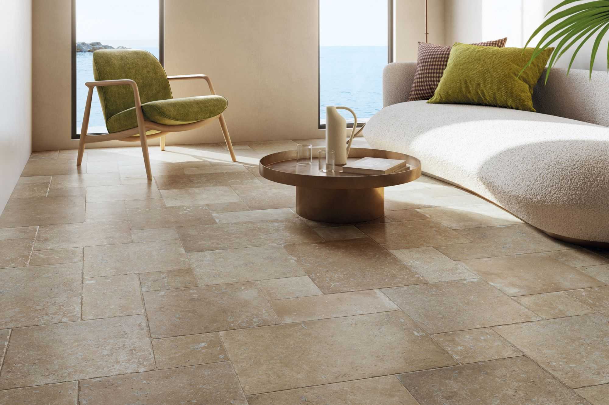 Fliese Römischer Verband Steinoptik Terracotta Multiformat-Modul "Cotto del Campiano Terra di Pienza