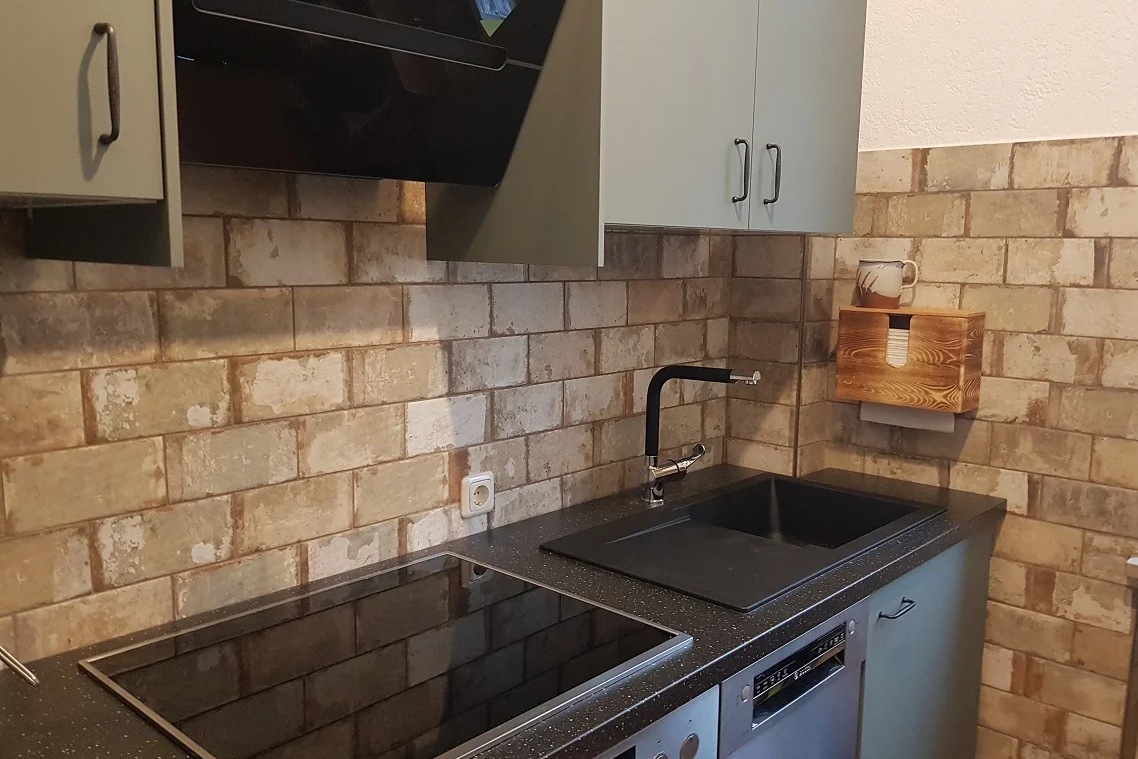 Fliese für Küchenspiegel Vintage Retro grün-beige "Havana Mojito (verde)"