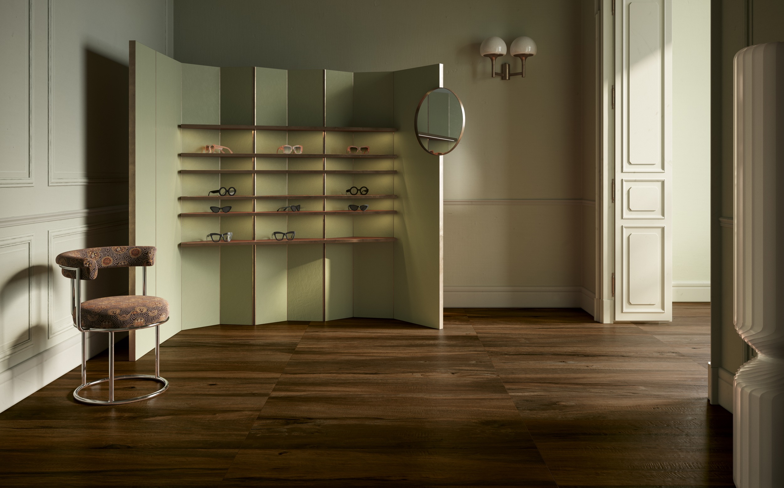 Bodenfliese dunkel Eiche-Holzoptik Serenissima I Lecci Verniciato dunkellbraun Fliese